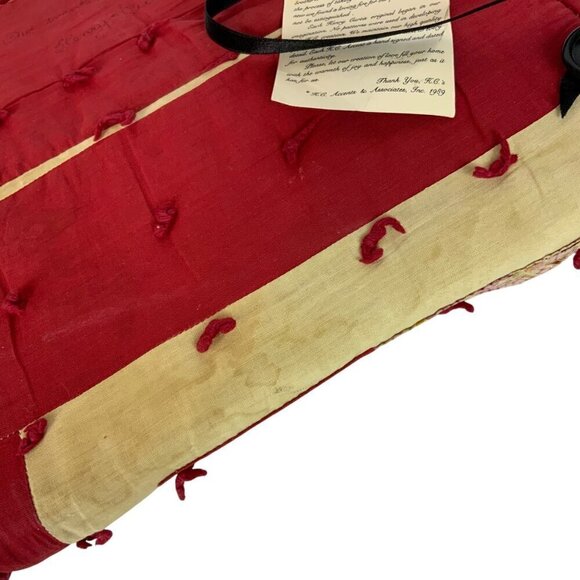 HC Accents Henry Curtis Patchwork Teddy Bear Wall Pocket Christmas Decor 1992 - Picture 10 of 10